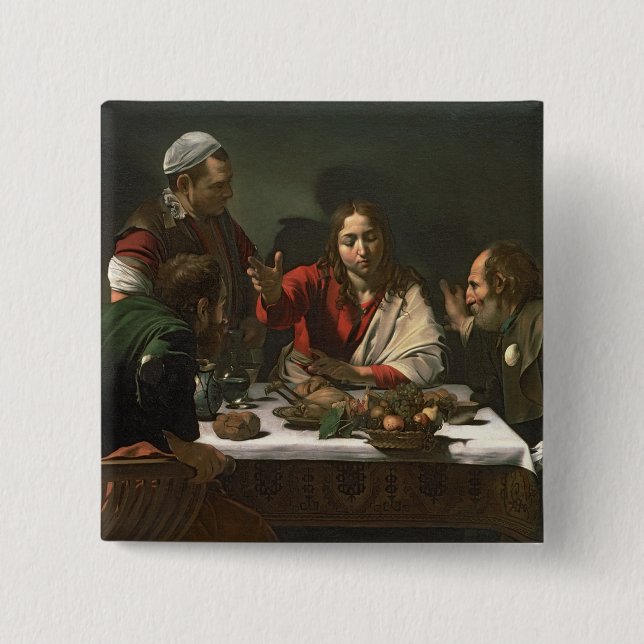 The Supper at Emmaus, 1601 2 15 Cm Square Badge (Front)