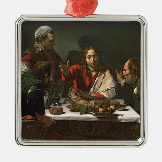 The Supper at Emmaus, 1601 2 Metal Tree Decoration (Front)