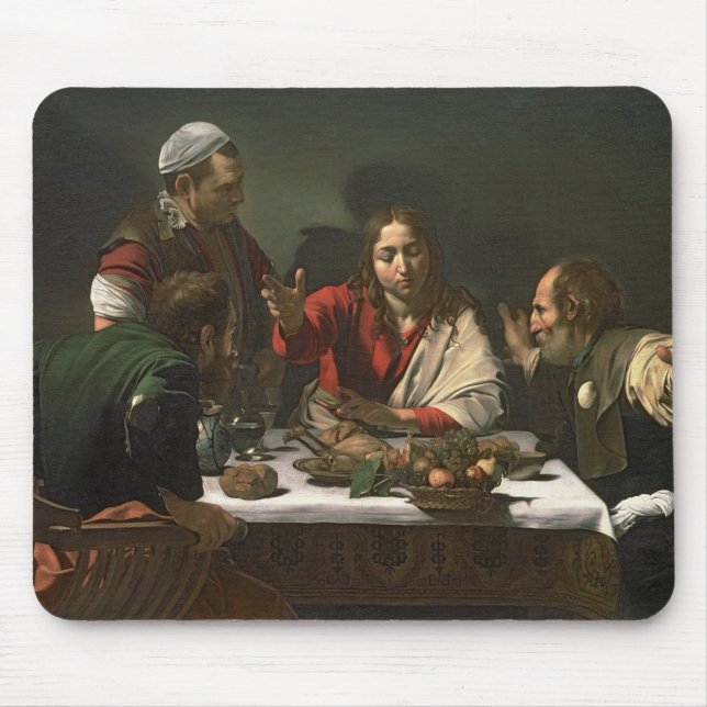 The Supper at Emmaus, 1601 2 Mouse Mat (Front)