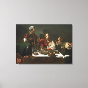 The Supper at Emmaus, 1601 Canvas Print