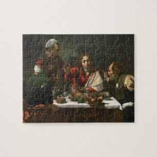 The Supper at Emmaus, 1601 (oil and tempera) Jigsaw Puzzle