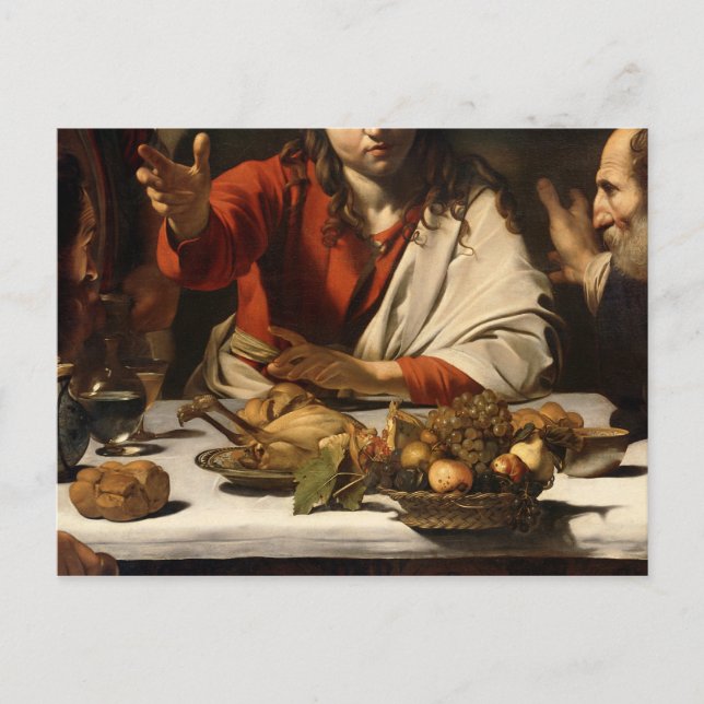The Supper at Emmaus, 1601 Postcard (Front)