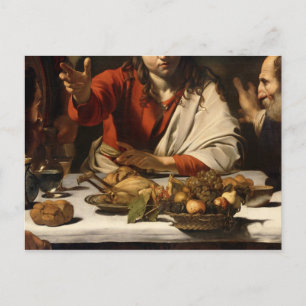 The Supper at Emmaus, 1601 Postcard