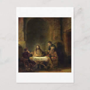 The Supper at Emmaus, 1648 (oil on panel) Postcard
