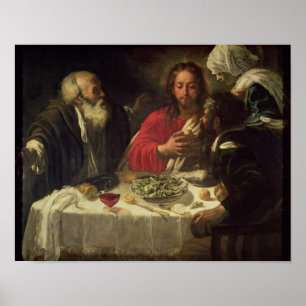 The Supper at Emmaus, c.1614-21 Poster