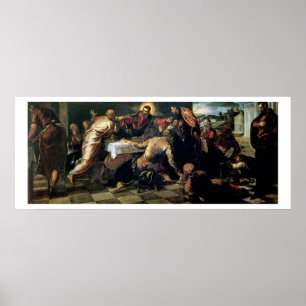 The Supper at Emmaus (oil on canvas) Poster