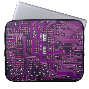 The surface of the digital circuitbackground,abstr laptop sleeve