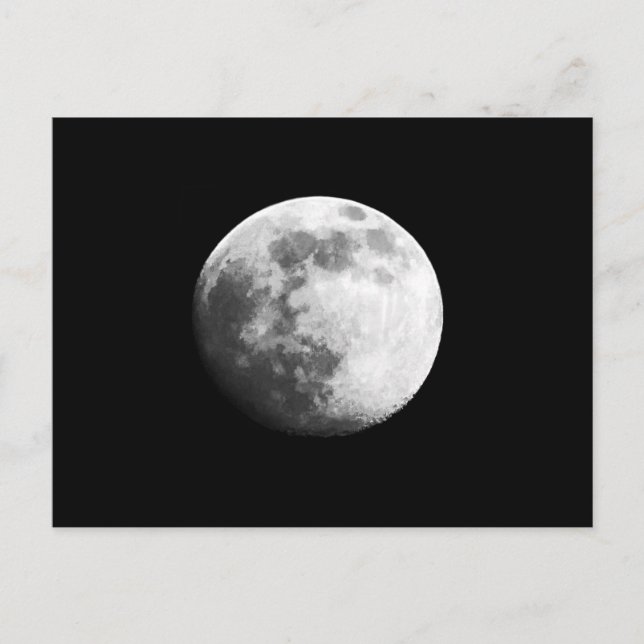 The surface of the moon with craters postcard (Front)