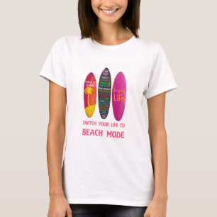The Surfboard Triptych of Enjoy Life Poster T-Shirt