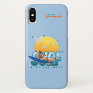 The Surfer Rides the Wave (F) iPhone X Case