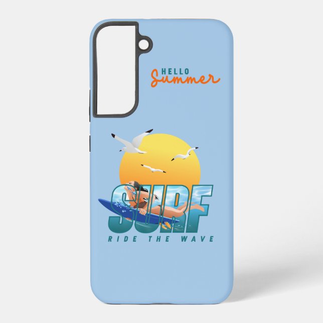 The Surfer Rides the Wave | (F) Samsung Galaxy S22+ Case (Back)