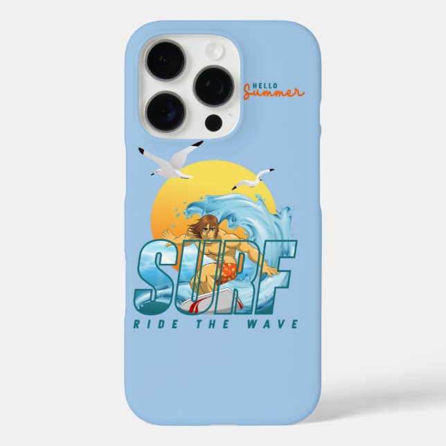 The Surfer Rides the Wave | (M) Case-Mate iPhone Case (Back)