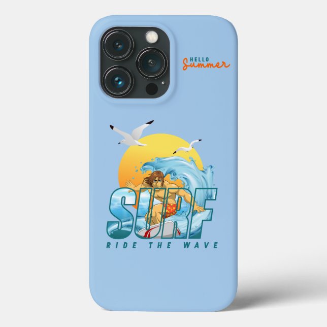 The Surfer Rides the Wave | (M) Case-Mate iPhone Case (Back)
