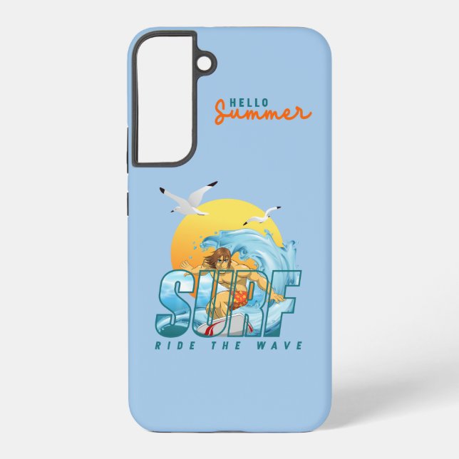 The Surfer Rides the Wave | (M) Samsung Galaxy S22+ Case (Back)