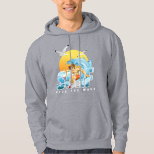The Surfer Rides the Wave   Men Hoodie