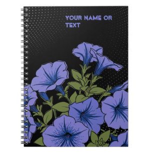 The 'Surfinia Blue Vein' Petunia Pop Art Notebook