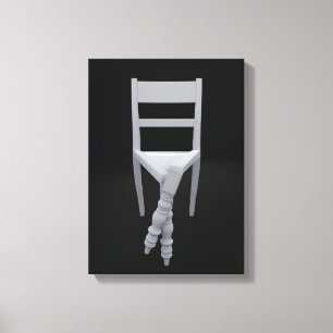 The surreal chair with crossed legs  canvas print
