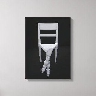 The surreal chair with crossed legs  canvas print