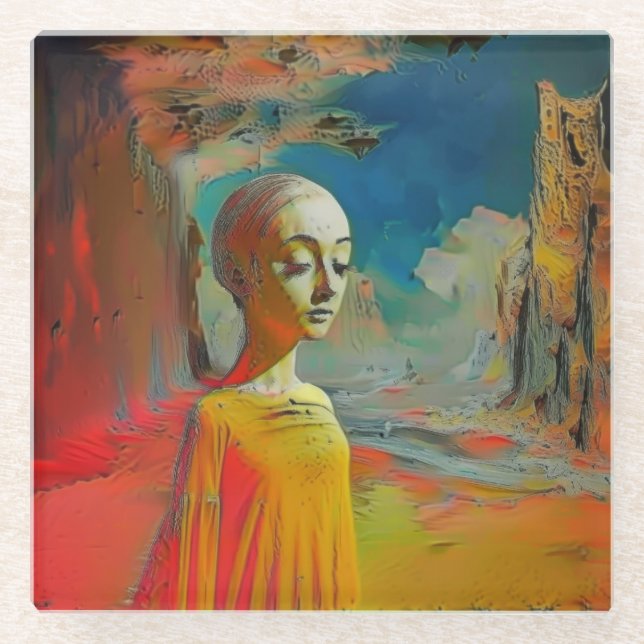 The Surrealness of it All Glass Coaster (Front)