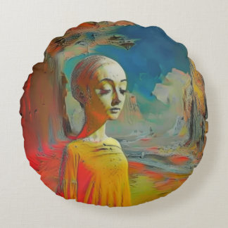 The Surrealness of it All Round Cushion