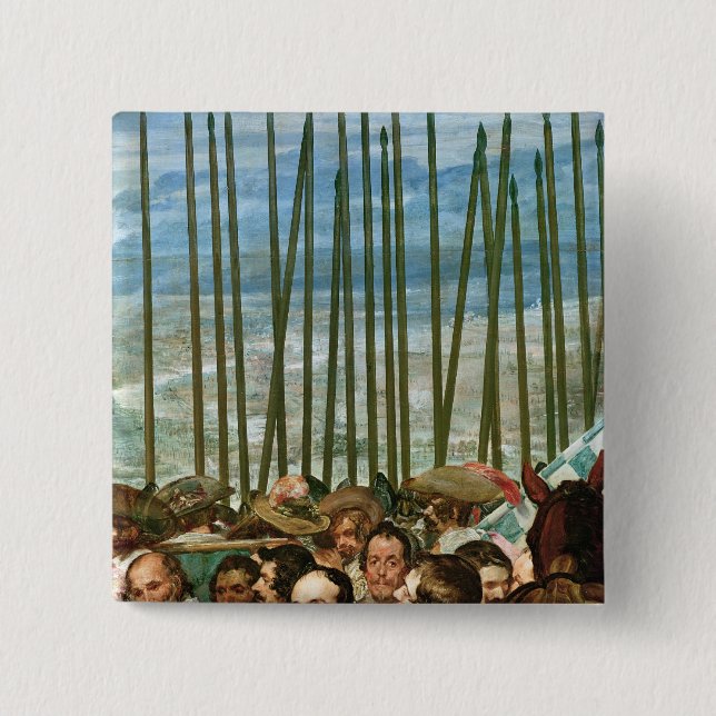 The Surrender of Breda,detail of soldiers 15 Cm Square Badge (Front)