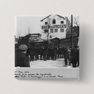 The surroundings of the Maison des Syndicats, 15 Cm Square Badge