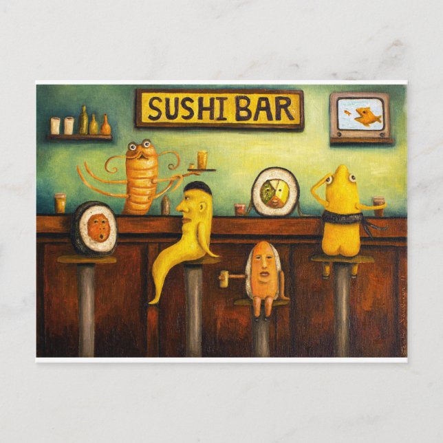 The Sushi Bar Postcard (Front)