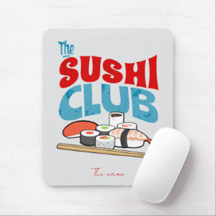 the sushi club, sushi mouse mat