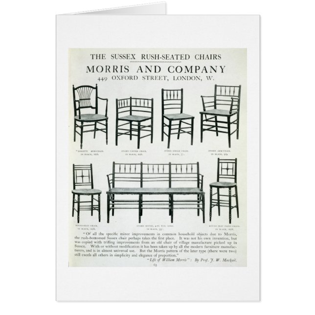 The Sussex Rush-Seated Chairs, made by Morris and (Front)