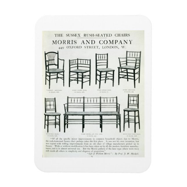 The Sussex Rush-Seated Chairs, made by Morris and Magnet (Vertical)