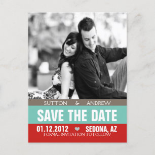 The Sutton Wedding Announcement Postcard