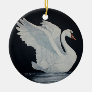 The Swan Ceramic Tree Decoration