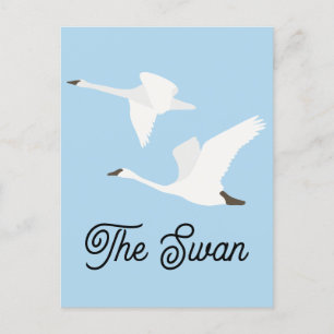 The Swan Colour Block Holiday Postcard