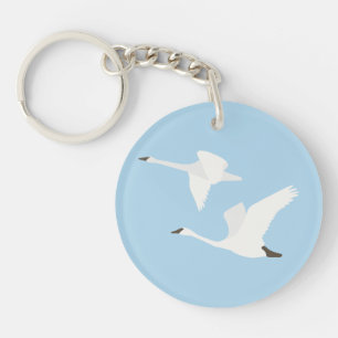 The Swan Colour Block Key Ring