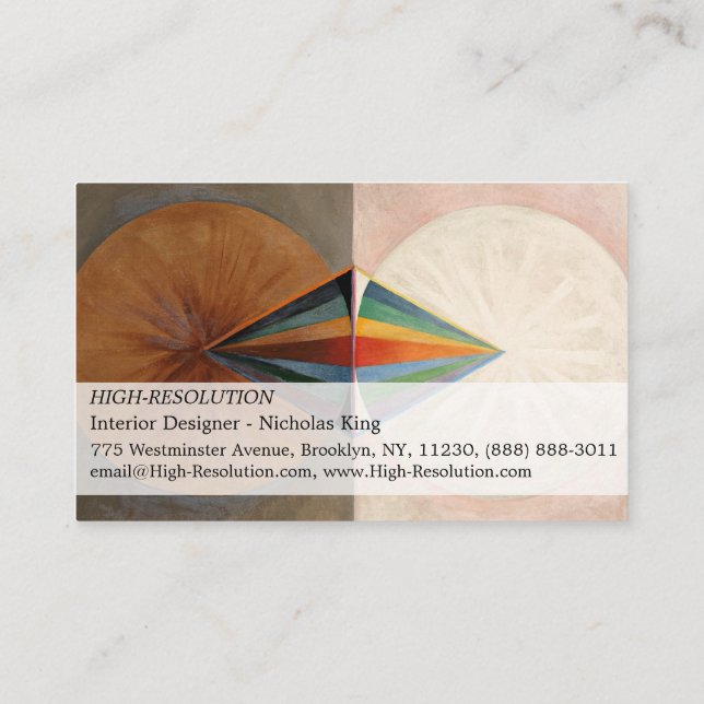 The Swan, Group IX, No.12 by Hilma af Klint Business Card (Back)