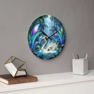 The Swan of Forgotten Waters. Large Clock