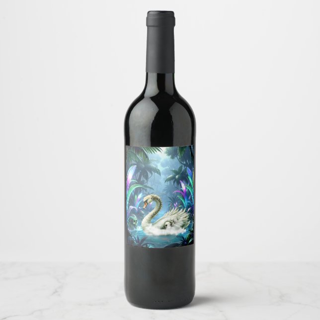 The Swan of Forgotten Waters.  Wine Label (Front)