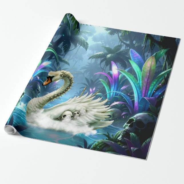 The Swan of Forgotten Waters.  Wrapping Paper (Unrolled)