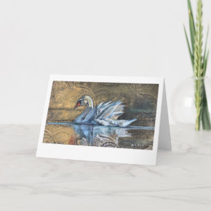 The Swan Painting  Card