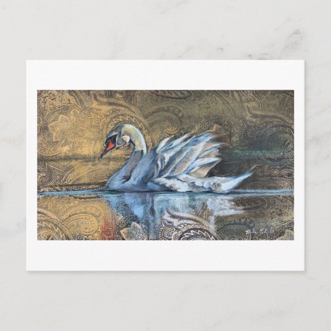 The Swan Painting  Postcard (Front)