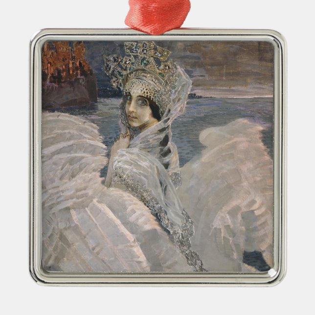 The Swan Princess Metal Tree Decoration (Front)