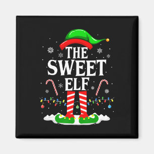 The Sweet Elf Xmas Funny Matching Family Group Chr Magnet