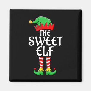 The Sweet Elf Xmas Matching Christmas Family Pajam Magnet