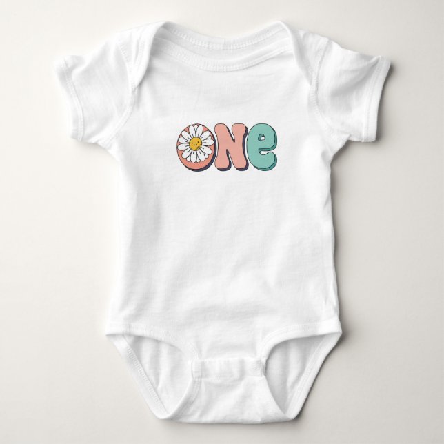 The Sweetest First Birthday: Daisy One Baby Bodysuit (Front)