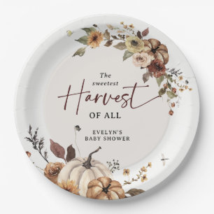 The Sweetest Harvest of All Fall Baby Shower Paper Plate