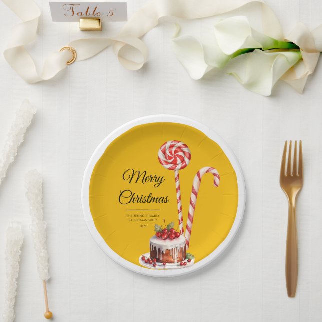 The Sweetest Noel Christmas Paper Plates | Stylish (Wedding)