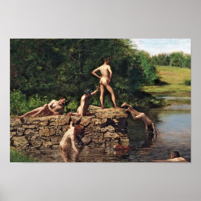 The Swimming Hole by Thomas Eakins Poster (Front)