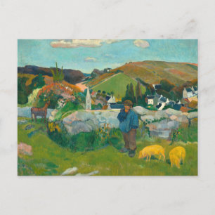 The Swineherd   Paul Gauguin Postcard