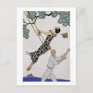 The Swing, 1920s Postcard