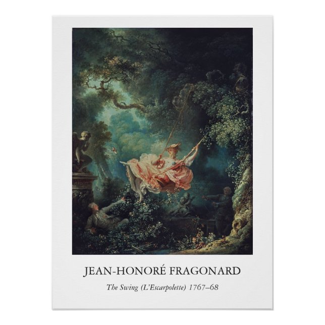 The Swing by Fragonard – Rococo Art Poster (Front)